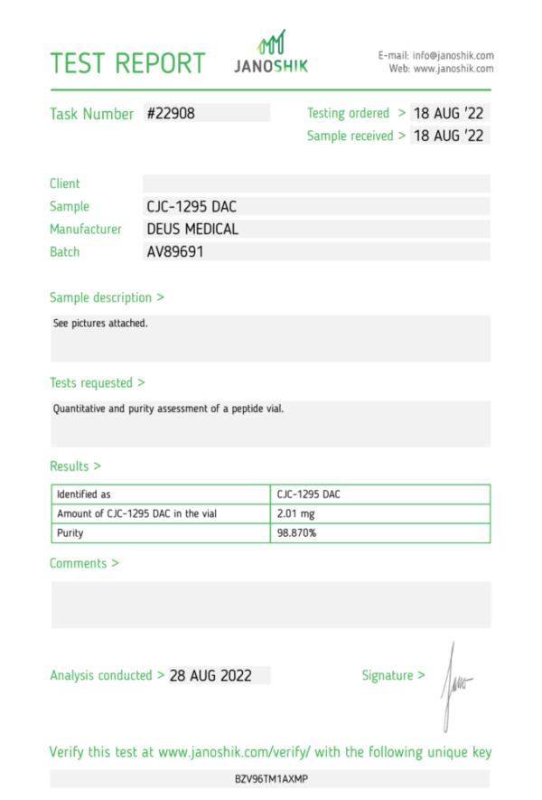CJC-1295 lab test