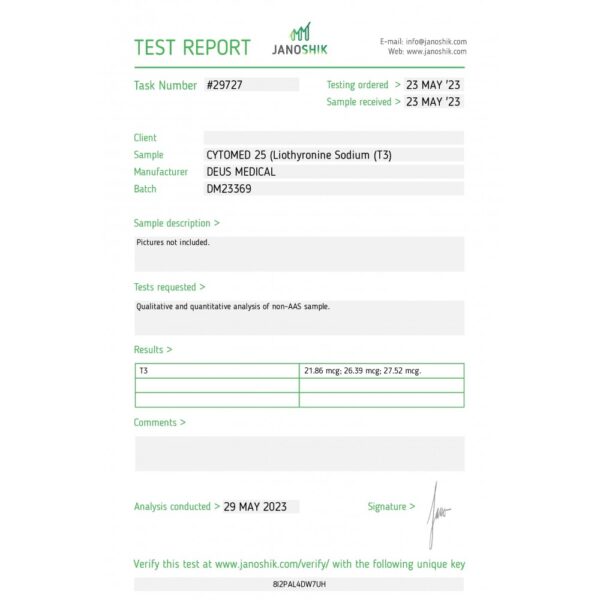 CYTOMED 25 lab test