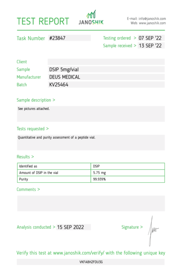DSIp lab test