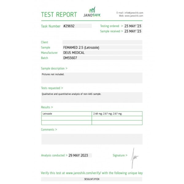 FEMAMED lab test