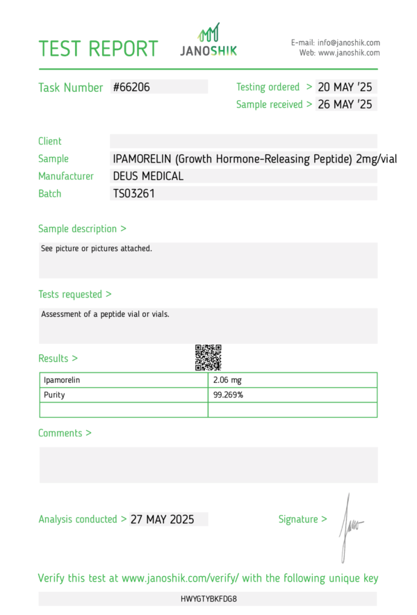 Ipamorelin _Test Report #66206