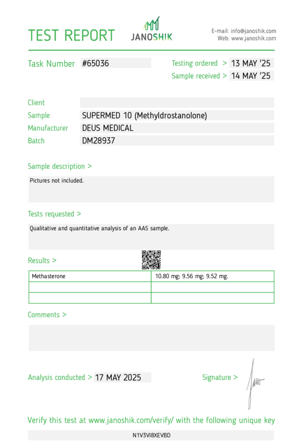 SUPERMED 10_Test Report #65036