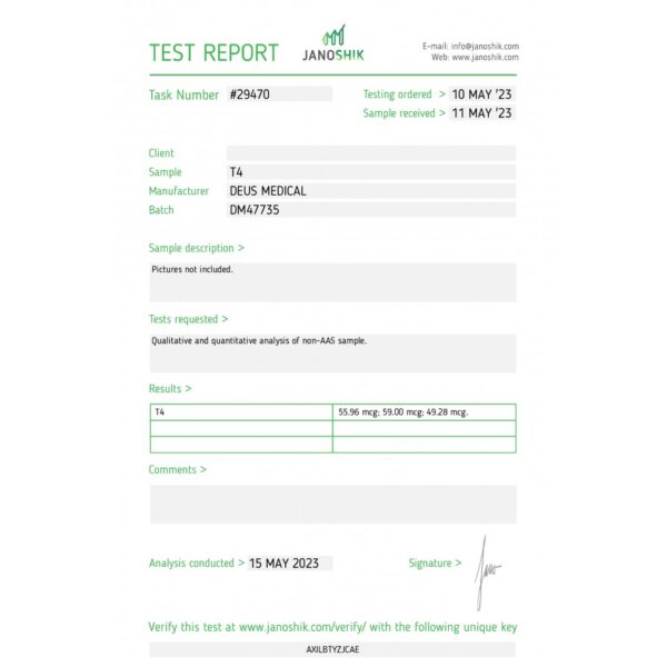 THYROMED 50 lab test