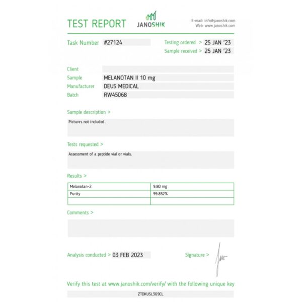 melanotan-2 lab test