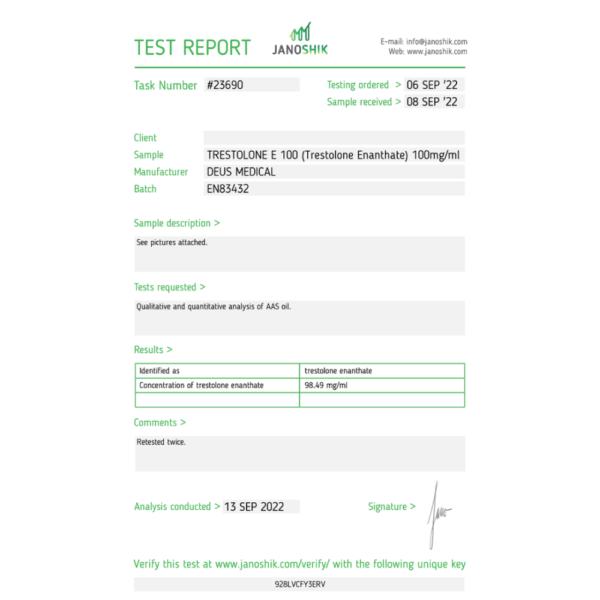 TRESTOLONE-E-100-test-report